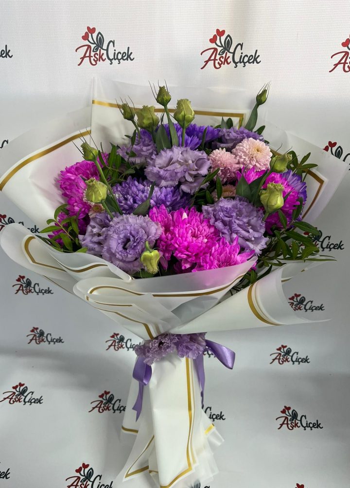 Kasımpatı Ve Lisyantus Buketi
