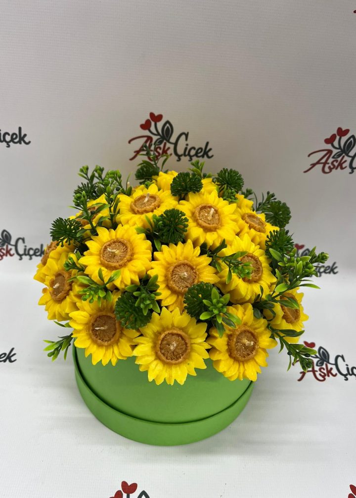 Ayçiçekli Kokulu Mum