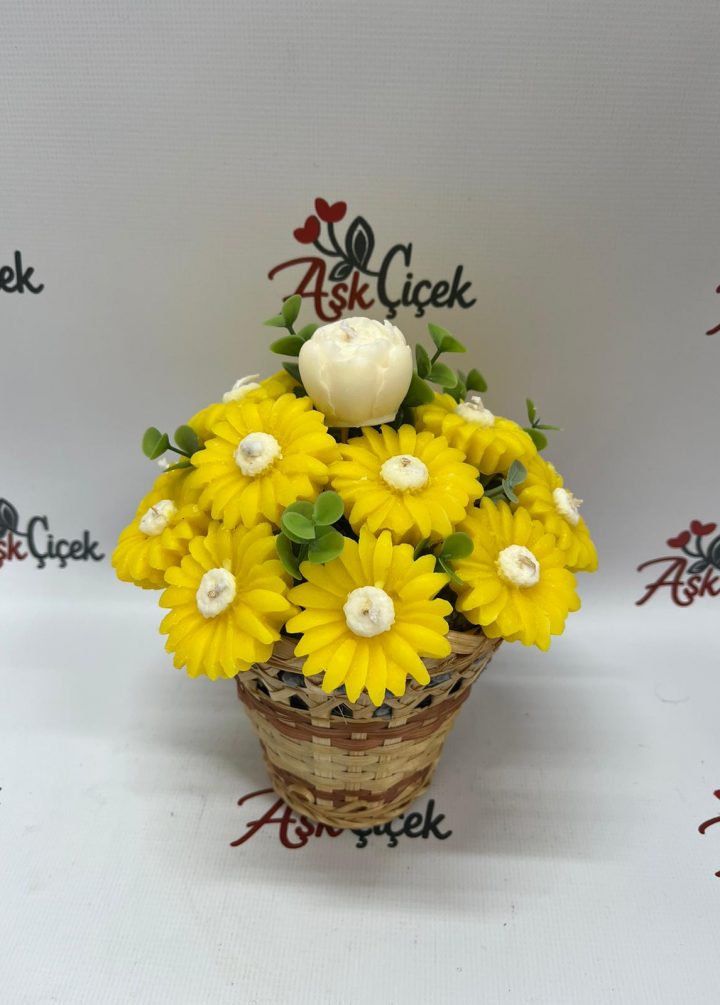 Papatyalı Kokulu Mum Küçük