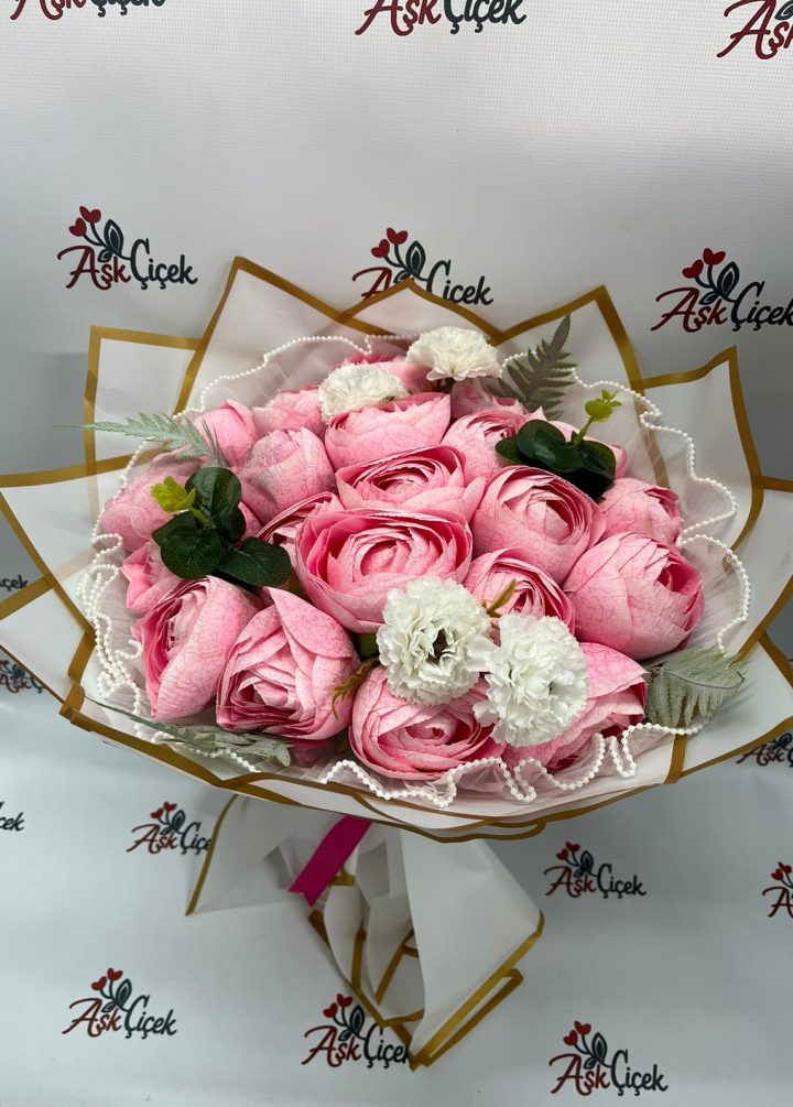 21’li Şakayık Buketi Yapay