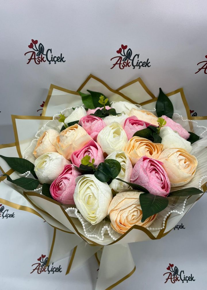 21’li Şakayık Buketi Yapay