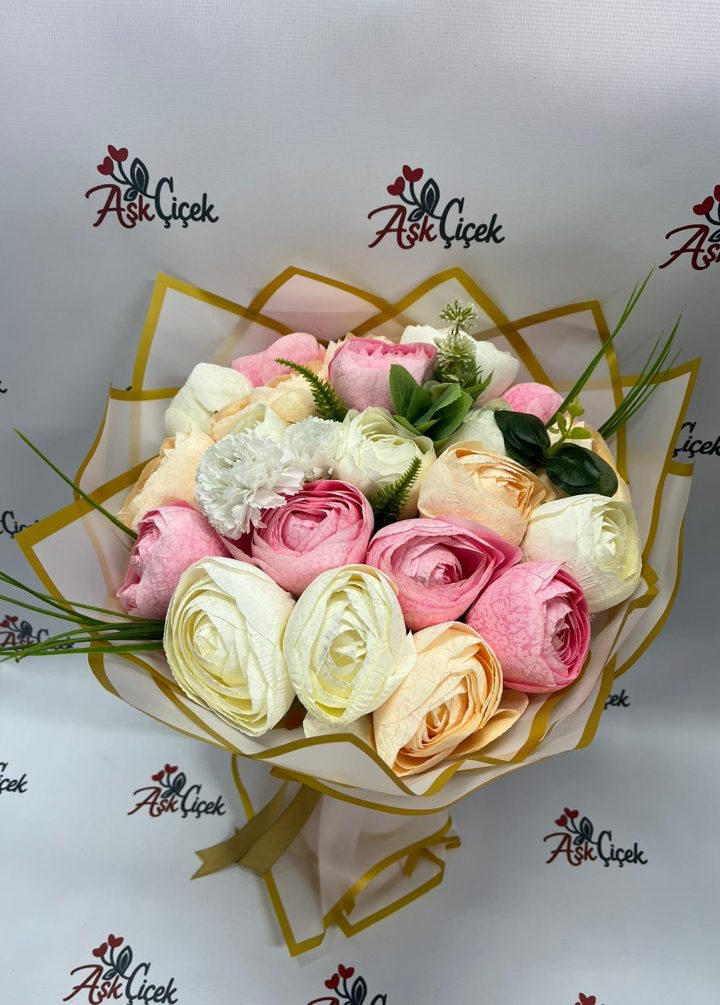 21’li Şakayık Buketi Yapay